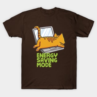 Cat in Energy Saving Mode T-Shirt